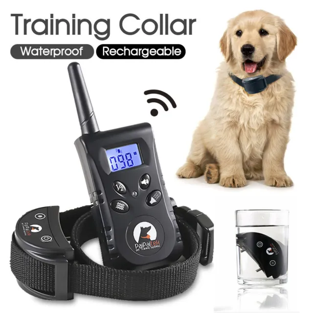 Rechargeable 500Yard Remote Vibration Pet Dog Training Collar Waterproof PD520V