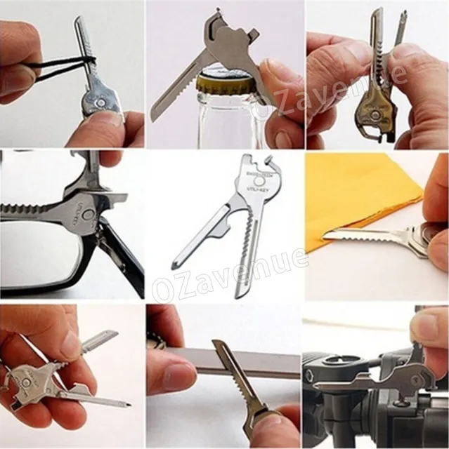 Utili-Key 6 in 1 Key Ring Chain MULTI-TOOL Pocket Knife Screwdriver Swiss Tech 3