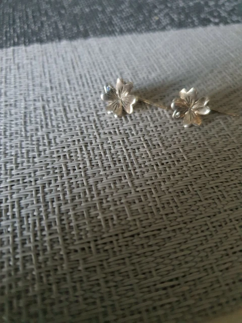 PANDORA LUCKY FOUR LEAF Clovers 925 Sterling Silver Earrings