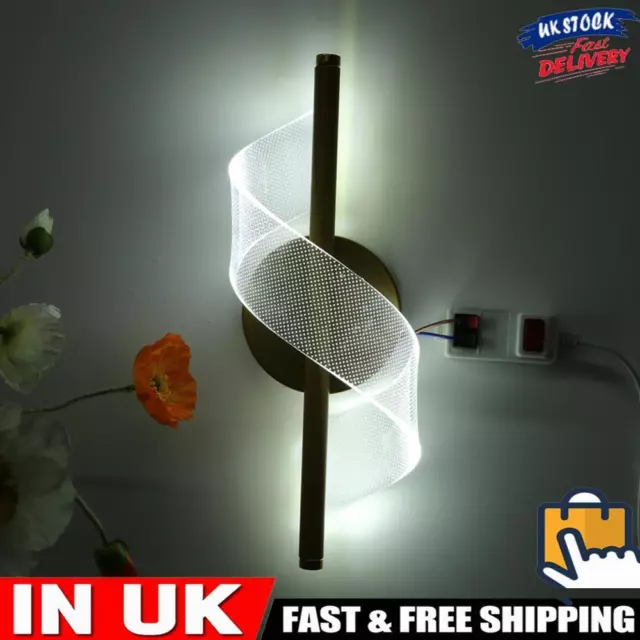 Nordic Spiral LED Wall Lamp Indoor Wall Light 6000K Living Room Background Light