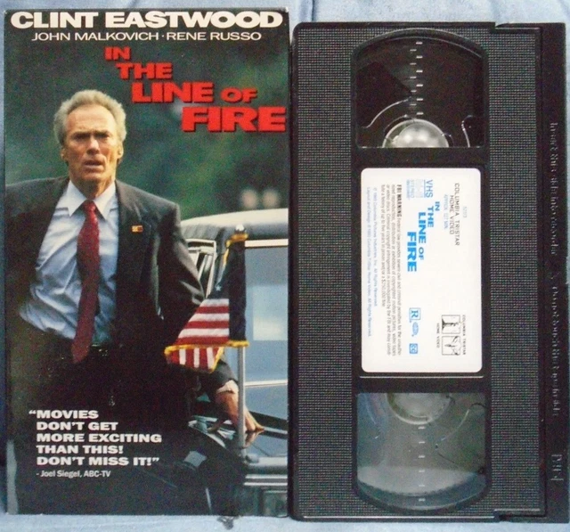 Opening To In The Line Of Fire 1993 Vhs IN THE LINE of Fire (VHS, 1993, Closed Captioned) CLINT EASTWOOD RENE