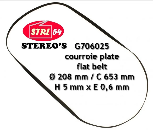 Courroie Plate De Rechange Pour Platine Vinyle AKAI AP-B10C - Caoutchouc Naturel Haute Qualité, Fabrication Européenne - 4