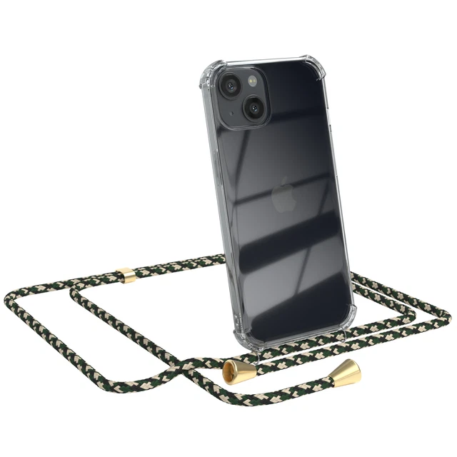 Pour Apple IPHONE 13 Portable Pour Accrocher Corde Sac Chaîne Vert Camouflage