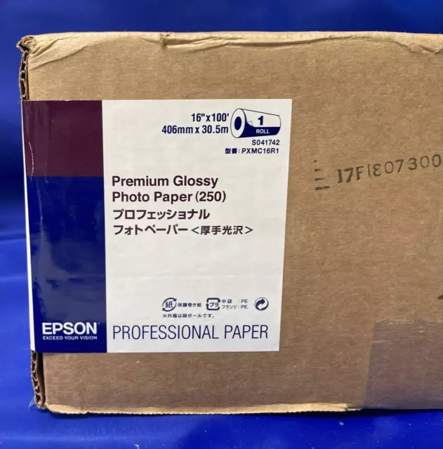 NEW Epson Premium Glossy Photo Paper (250) 16" x 100' - Roll S041742 3