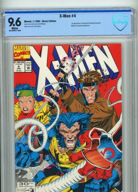 X-Men #4 (Marvel 1992) | CBCS 9.6 NM+ White Pages | 1st Appearance of Omega Red