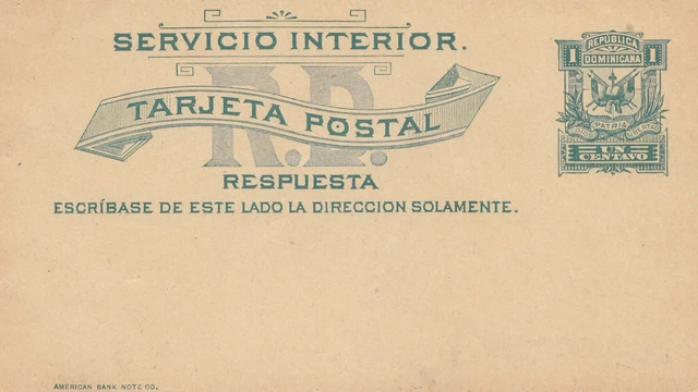Domenikanische Republic: Post Porto Card With Answer Card Unused Servicio