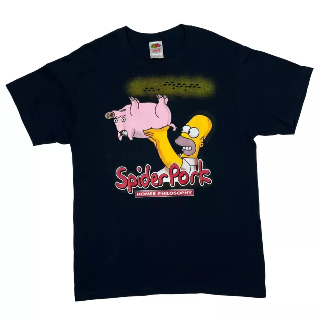 THE SIMPSONS MOVIE “Spider Pork” Homer Philosophy Movie TV Show T-Shirt Medium