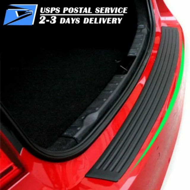 Car Rear Bumper Guard Protector Pad Trunk SUV Sill Plate Trim Cover Rubber Kit