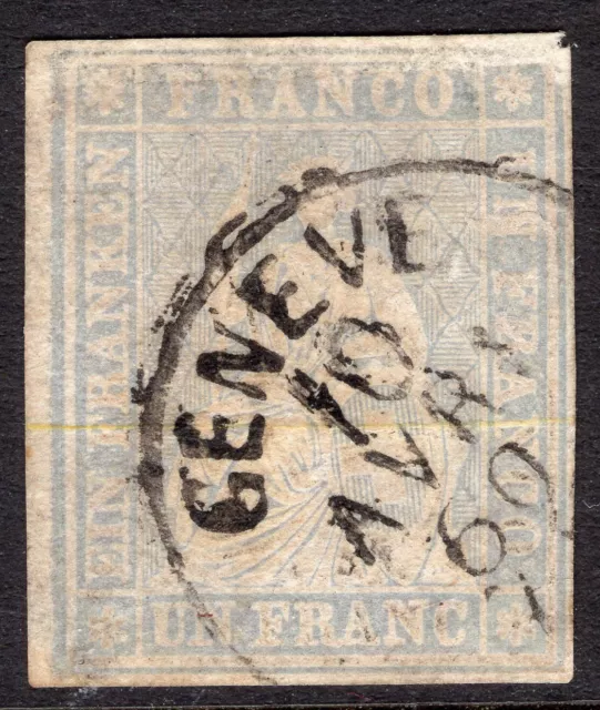 Schweiz, Suisse, Switzerland, Strubel 1fr. 1856, 18IIByn/27D, 1300.-!