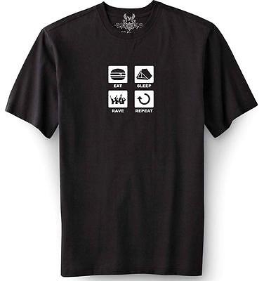 New Men's Printed Eat Sleep Rave Repeat Mma Tee Funny Cotton T-Shirt Tee Shirts
