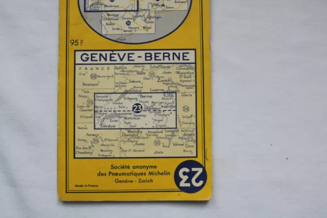 Ancienne Carte routière Michelin GENEVÊVE - BERNE N°23 2