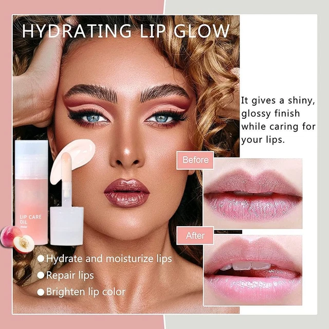Gloss d'huile pour les lèvres Transparent Huile hydratante de lueur de lèvre