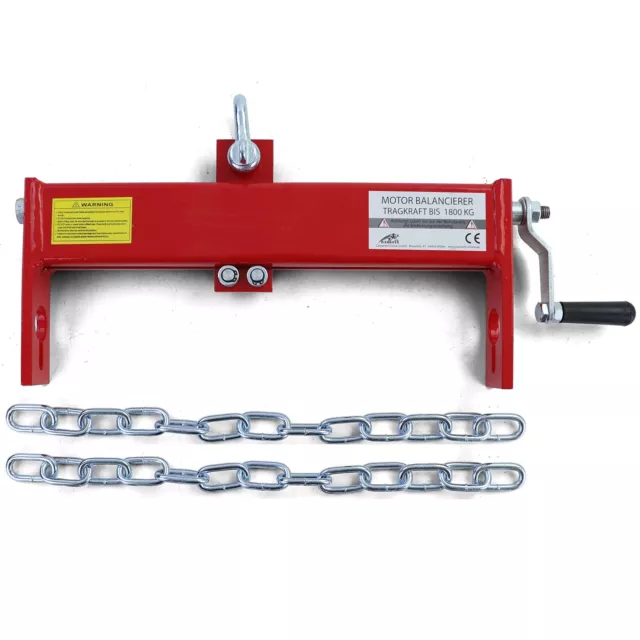 Balancier Grue d'atelier Equilibreuse moteur Charge 1800Kg Mécanique Rouge