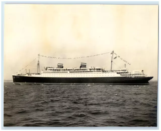 1931 Maiden Voyage  S.S. Manhattan Steamship United States Line Real Photo SP2