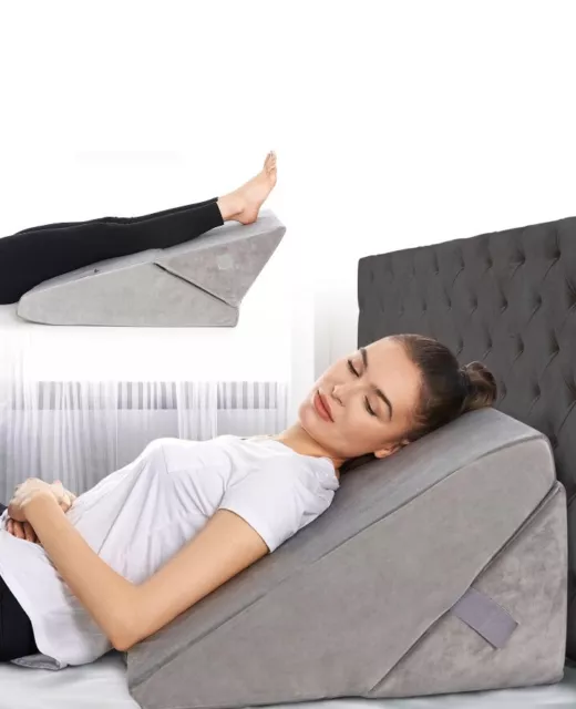 - NEW Bed Wedge Pillow with Memory Foam, Adjustable Folding Memory Foam Cushion