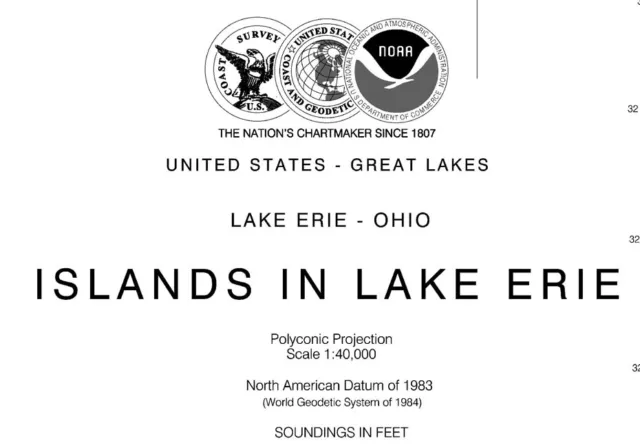 2016 Nautical Map of Lake Erie Island Put-In-Bay 2