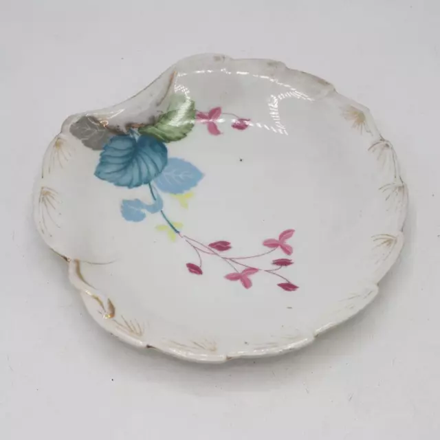 Vintage Ucagco China Hand Painted Trinket Plate Floral Vintage Occupied Japan