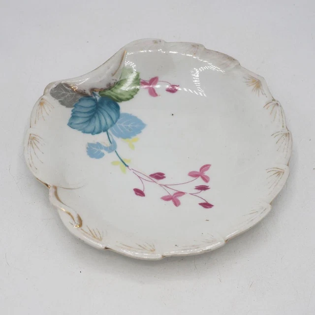 Vintage Ucagco China Hand Painted Trinket Plate Floral Vintage Occupied Japan