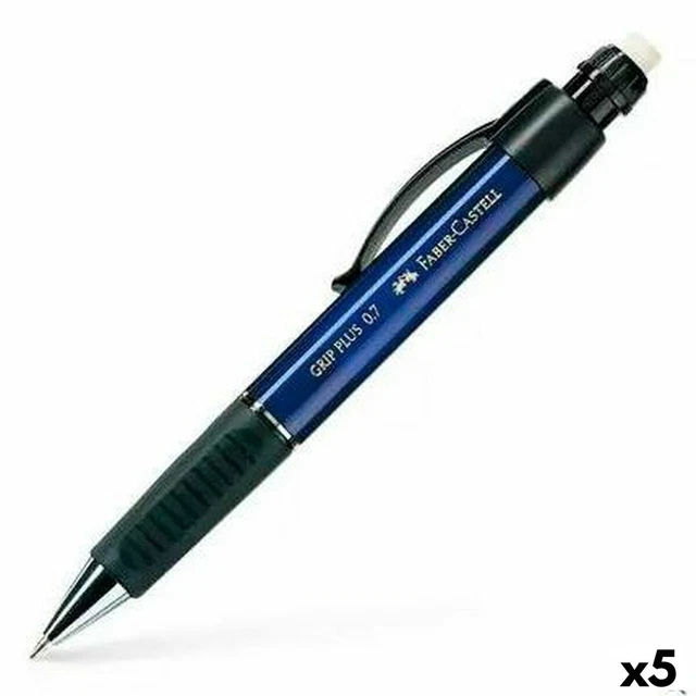 Druckbleistift Faber-Castell Grip Plus Blau 0,7 mm [5 Stück]