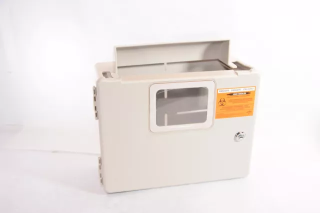 (NEW) MEDLINE MDS707953 Wall Mount Locking Cabinet 5qt Sharps Container