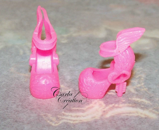 Jibbitz Breloque Chaussure BARBIE - Rose Cœur Pailleté (2011 Mattel) - Neuf Avec étiquettes