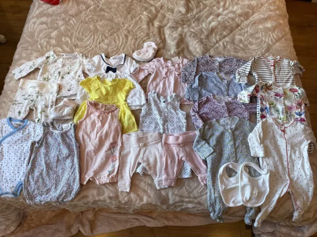 22 Items Bundle Baby Girl Clothes Newborn Up to 1 month Immaculate NEXT