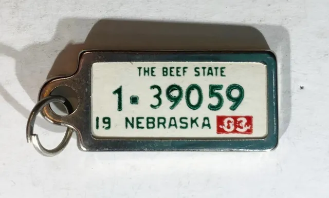 1963 Nebraska Dav Mini License Plate Tag