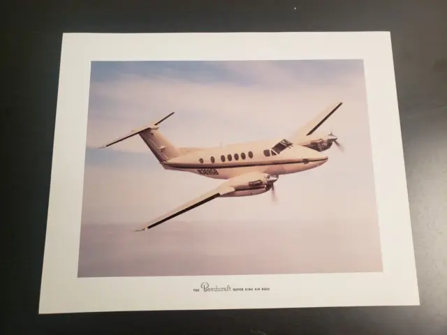 PRINT ONLY - Beechcraft Super King Air B200 - Vintage Limited 10 x 8 Print
