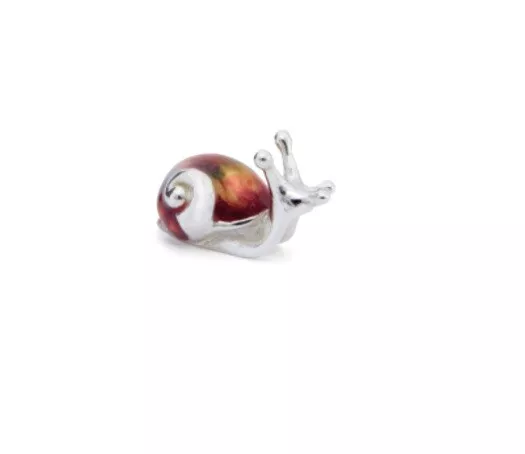 Saturno Sterling Silver and Enamel Snail - Fully Hallmarked Silver