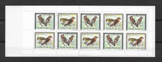 (037) Dänemark - Färöer 1995 Vögel Mi.Nr. 298/99 MH 11 postfrisch