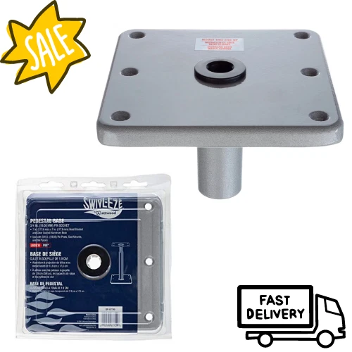 SP-67749 Swivl-Eze Lock'N-Pin Aluminum 7" x 7" Marine Boat 3/4" Pedestal Base
