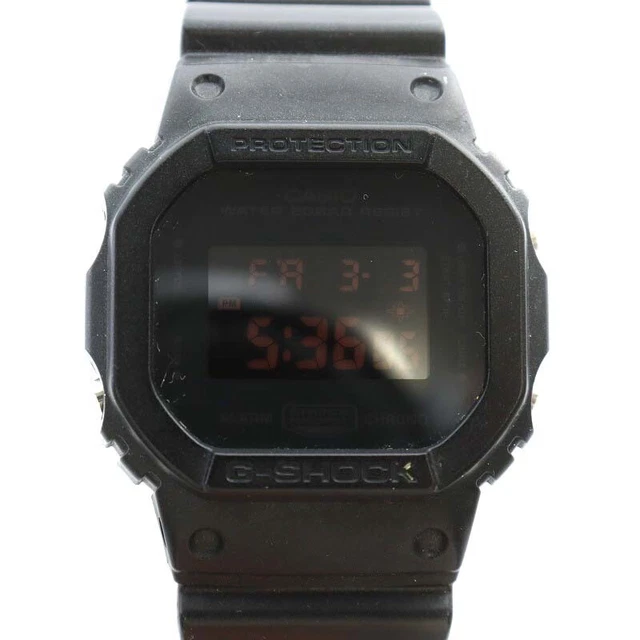G SHOCK CASIO Casio Concre Watch Digital Solar Black Black DW 5600VT  AN21 Men s