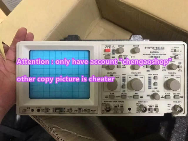 1PcS Used HAMEG HM2005 200MHz oscilloscope by Fedex or DHL 1PcS Used HAMEG HM2005 200MHz oscilloscope by Fedex or DHL