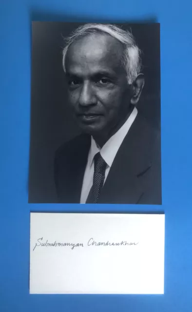 Subrahmanyan Chandrasekhar (Nobel Prize Physics 1983)  Autograph RARE FULL NAME