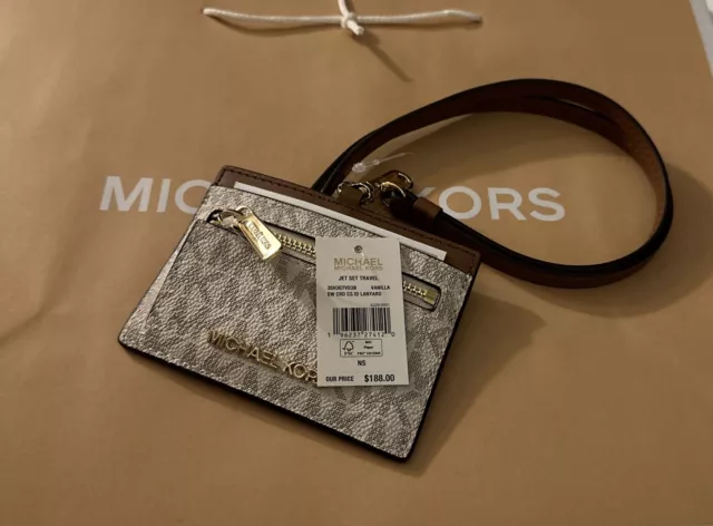 michael kors Ladies Leather Lanyard purse White New & Tags Rrp £188 MK Free Post