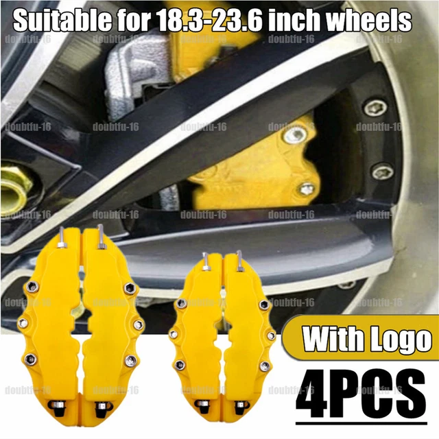 4Pcs Front+Rear Car Disc Brake Caliper Cover Parts Brake Accessories Universal