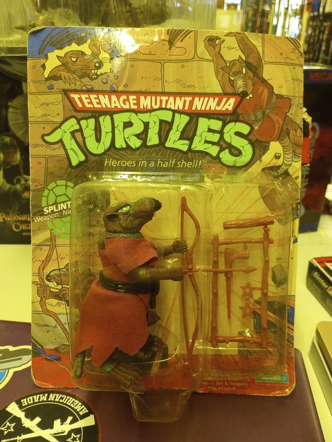 Playmates (1988) TMNT Ninja Turtles 10-Back SPLINTER Action Figure Unpunched