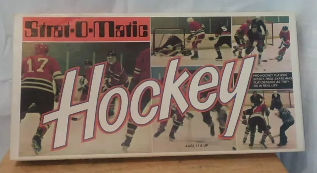 Vintage 1978 Strat O Matic Hockey Game Play Like A Pro, Shoot, Pass, Skate  S10