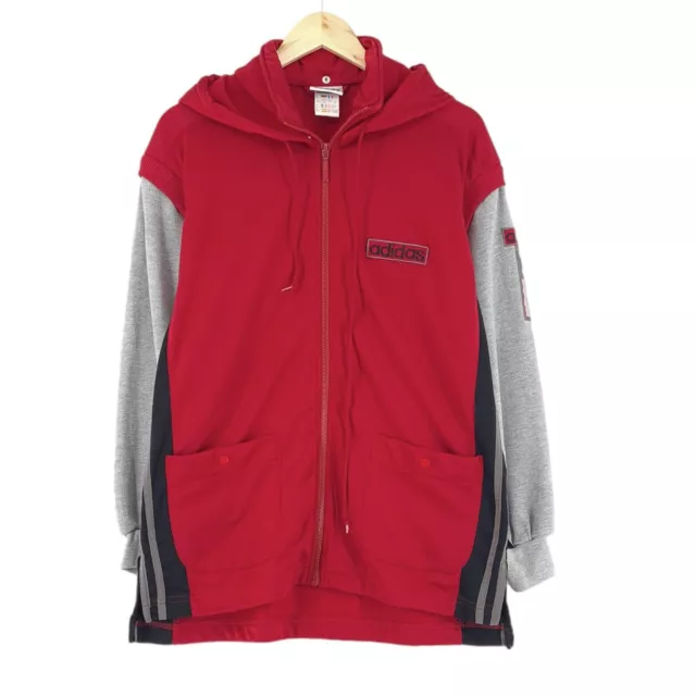 Veste Adidas à Capuche Originals Noire et rouge Jacket Homme style vintage  - XL 