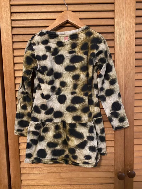 Munster - Leopard Print Long Sleeve Girls Dress - Size 6