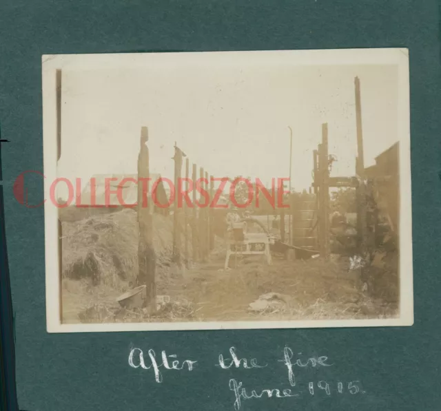 1915 Ruskin School Home Heacham Norfolk Garden building Fire Damage 4 x 3 inch