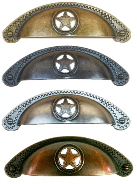 New Star Bin Pull Drawer Handle Cabinet Western Southwest Rustic Texas 4030