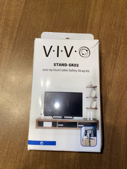 NIB VIVO Anti-Tip Dual Cable Safety Strap Kit for TV/Furniture Holds Up To #440!