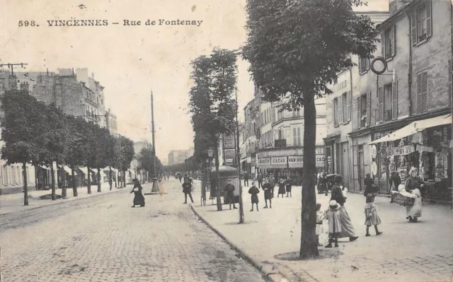 Cpa 94 Vinzennes / Rue De Fontenay