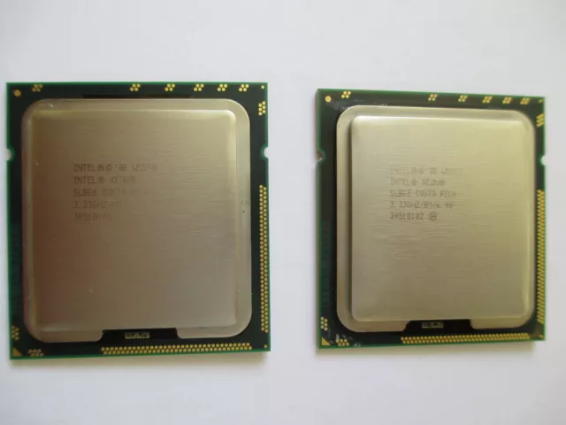 2PCS Intel Xeon W5590 3.33GHz QC CPU SLBGE 8M Cache 6.40GTs LGA1366 Processors