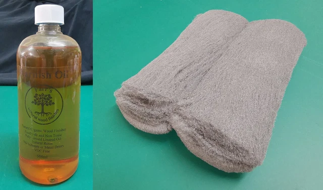 Aceite de barniz Parr's 500 ml + 2 m lana de alambre Liberon 0000 grado ultrafino