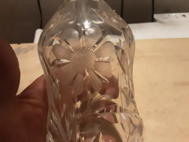 Stupenda Bottiglia In Cristallo Molato Prima Metà Del 900 Altezza 30 Cm Ottimo S