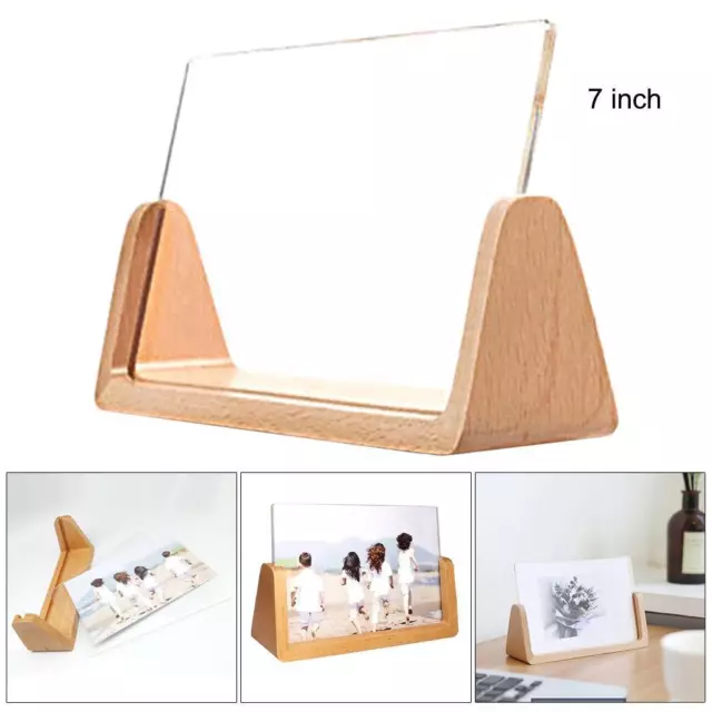 Wood Photo Frame Photo Frames Wood Base Acrylic Photo Cover