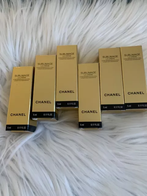 6 cremas Chanel Sublimage La Creme 5 ml / 0,17 oz cada una.
