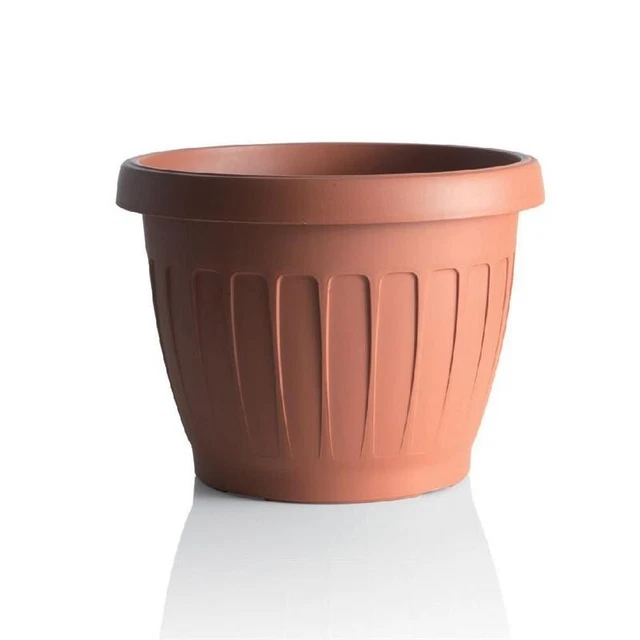 TRIS di Vasi in Plastica "TERRA" - Ø25cm Ø20cm Ø15cm